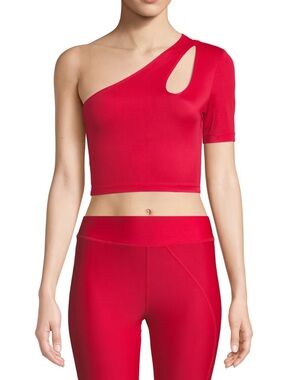 CUSHNIE
Binx One-Shoulder Cutout Crop Top